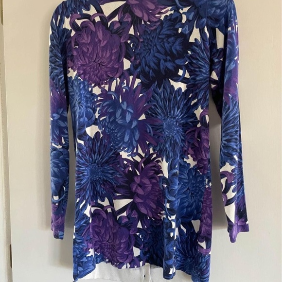 Issac Mizrahi Floral Cardigan - Picture 2 of 3